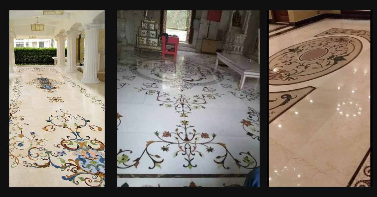 Marble Inlay Flooring in Kerala